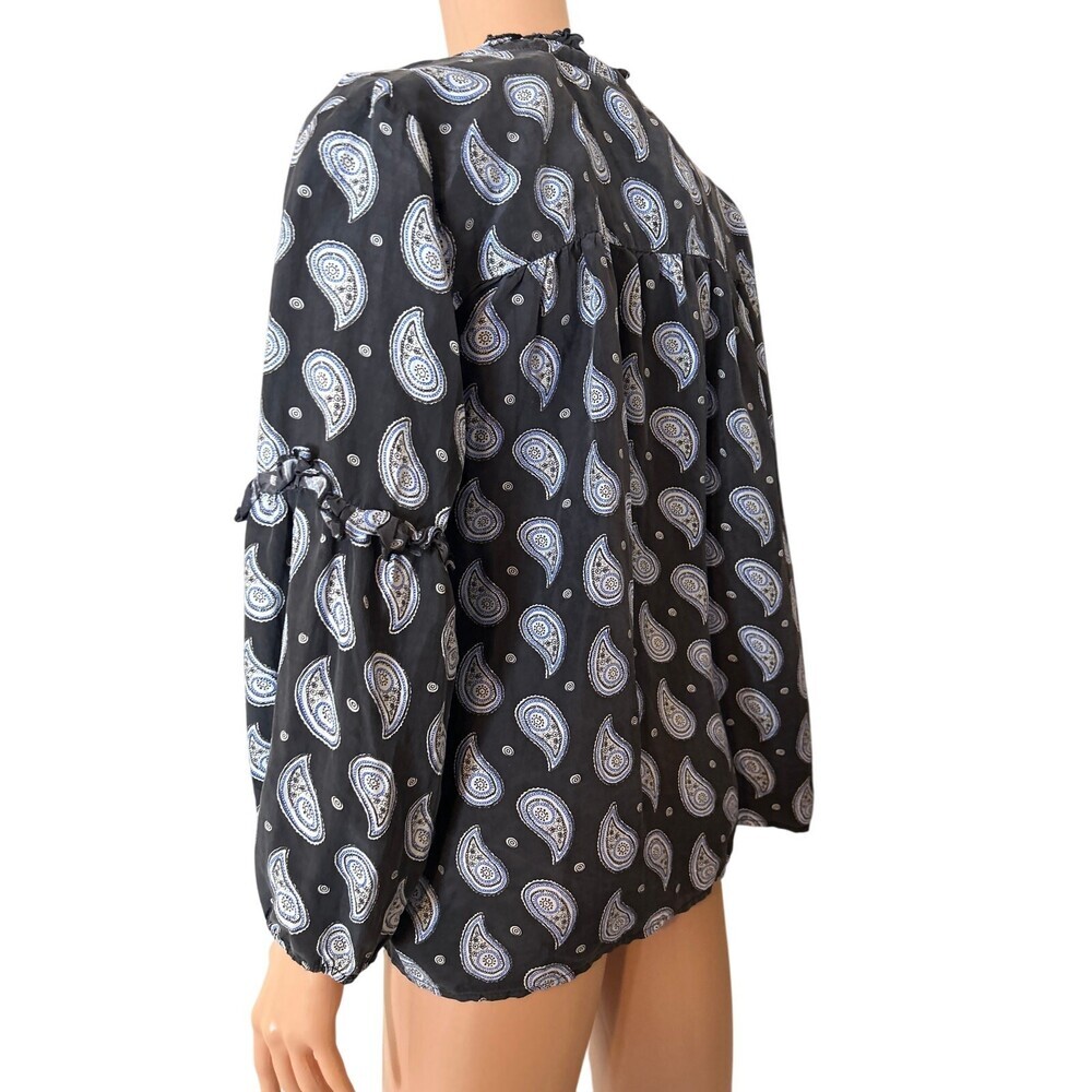 ROBERTA ROLLER RABBIT Women's Navy blue Malvika Ishorya Top SZ S MSRP $195 SILK - Picture 9 of 9